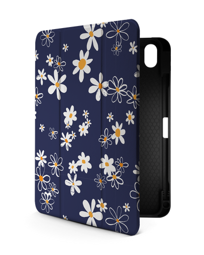 Navy Daisies iPad Case with Pencil Holder for Apple iPad (10th Generation)