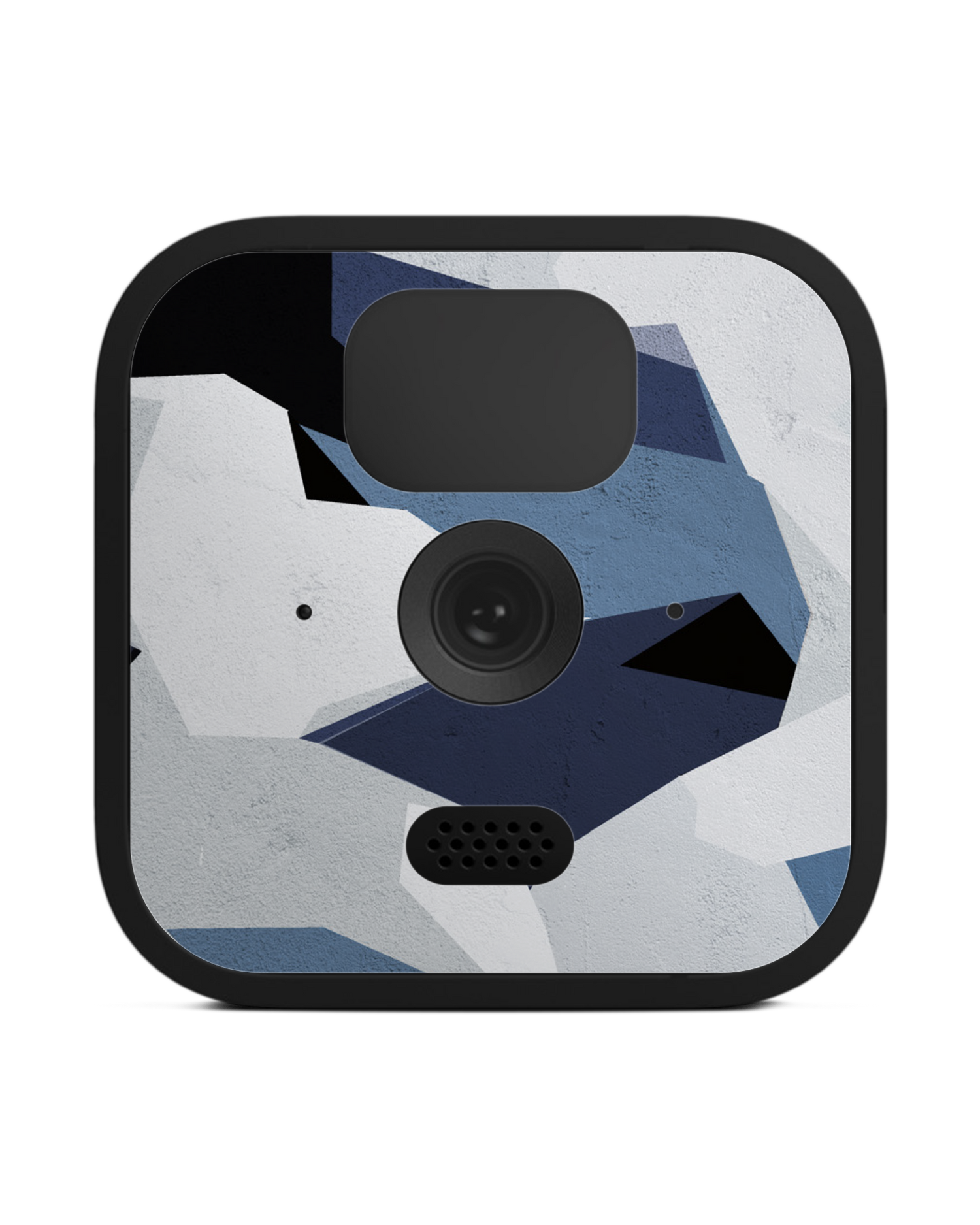 Geometric Camo Blue Camera Skin Blink Outdoor (2020): Front View