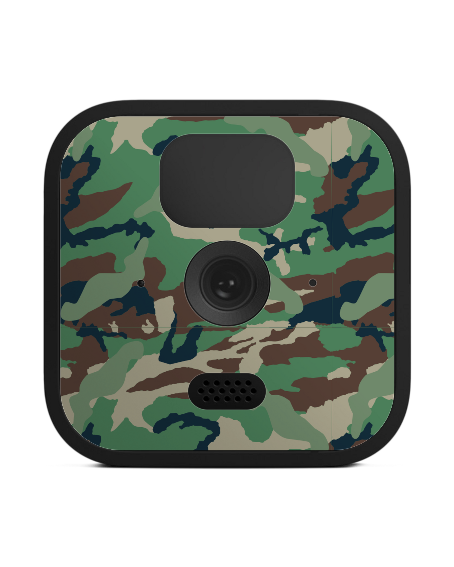 Green and Brown Camo Camera Skin Blink Outdoor (2020): Front View