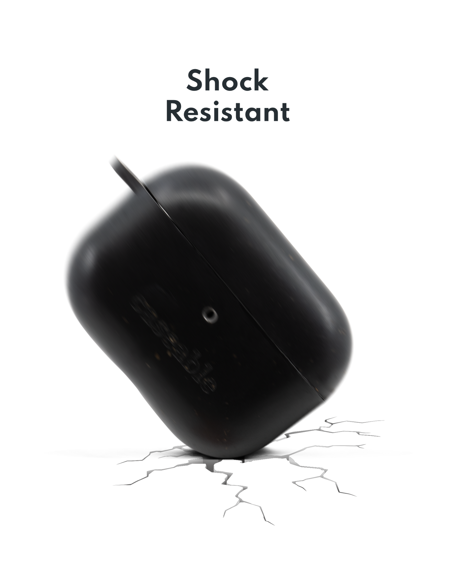 Shock Resistant Black Eco Friendly AirPods Pro Case
