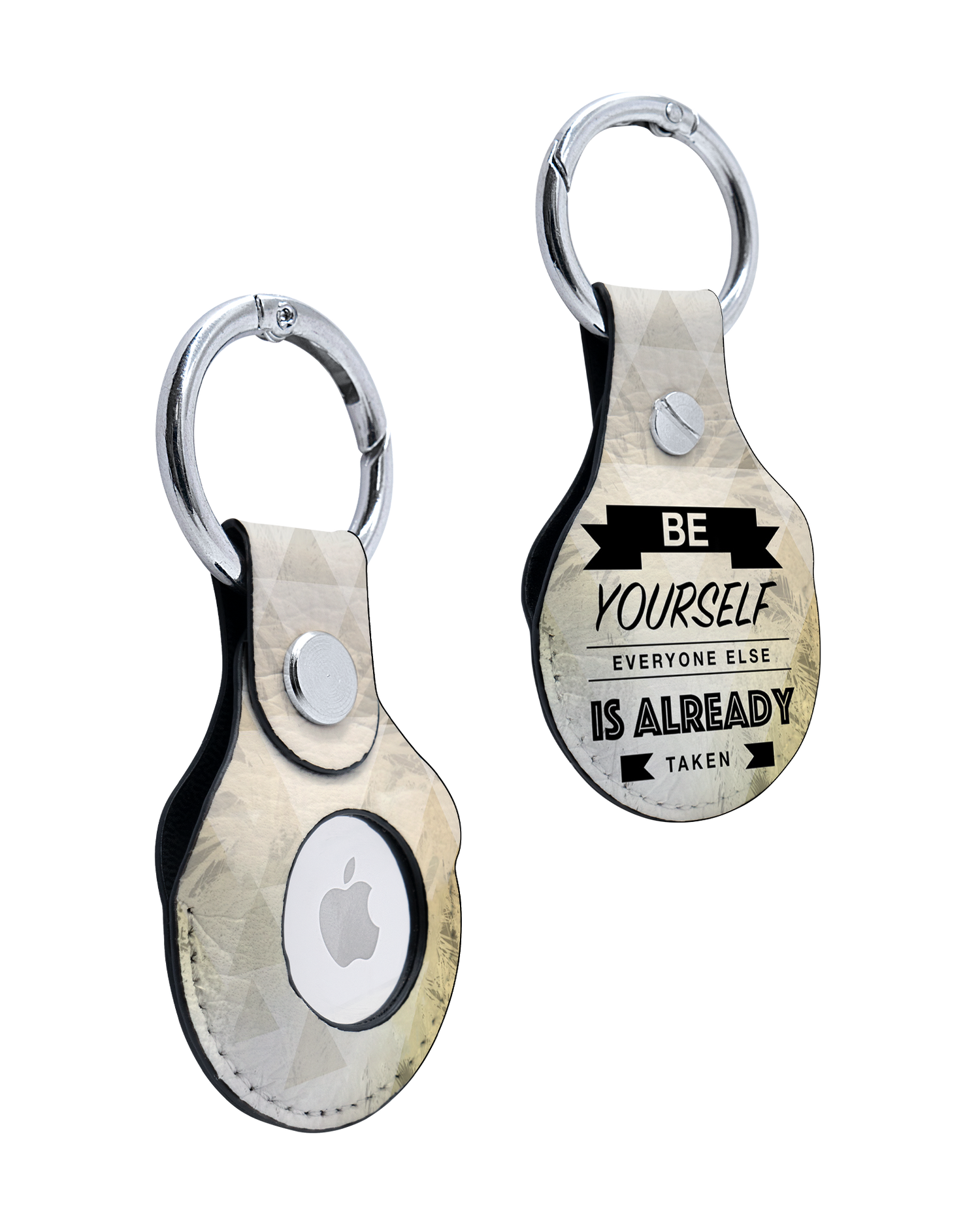 AirTag Holder with Be Yourself Design: Front and Back