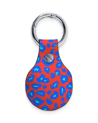 AirTag Holder with Design: Bright Leopard Print
