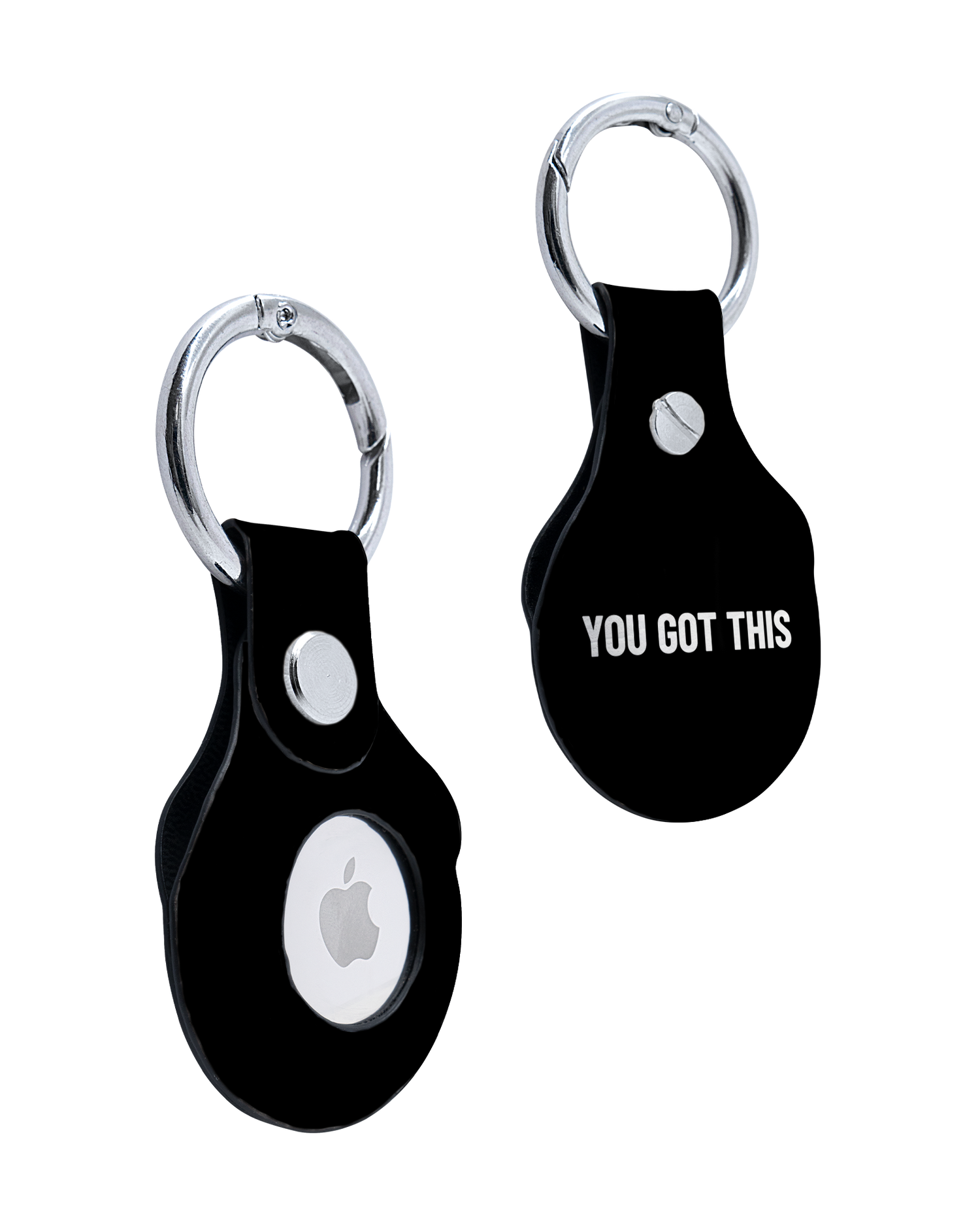 AirTag Holder with You Got This Black Design: Front and Back