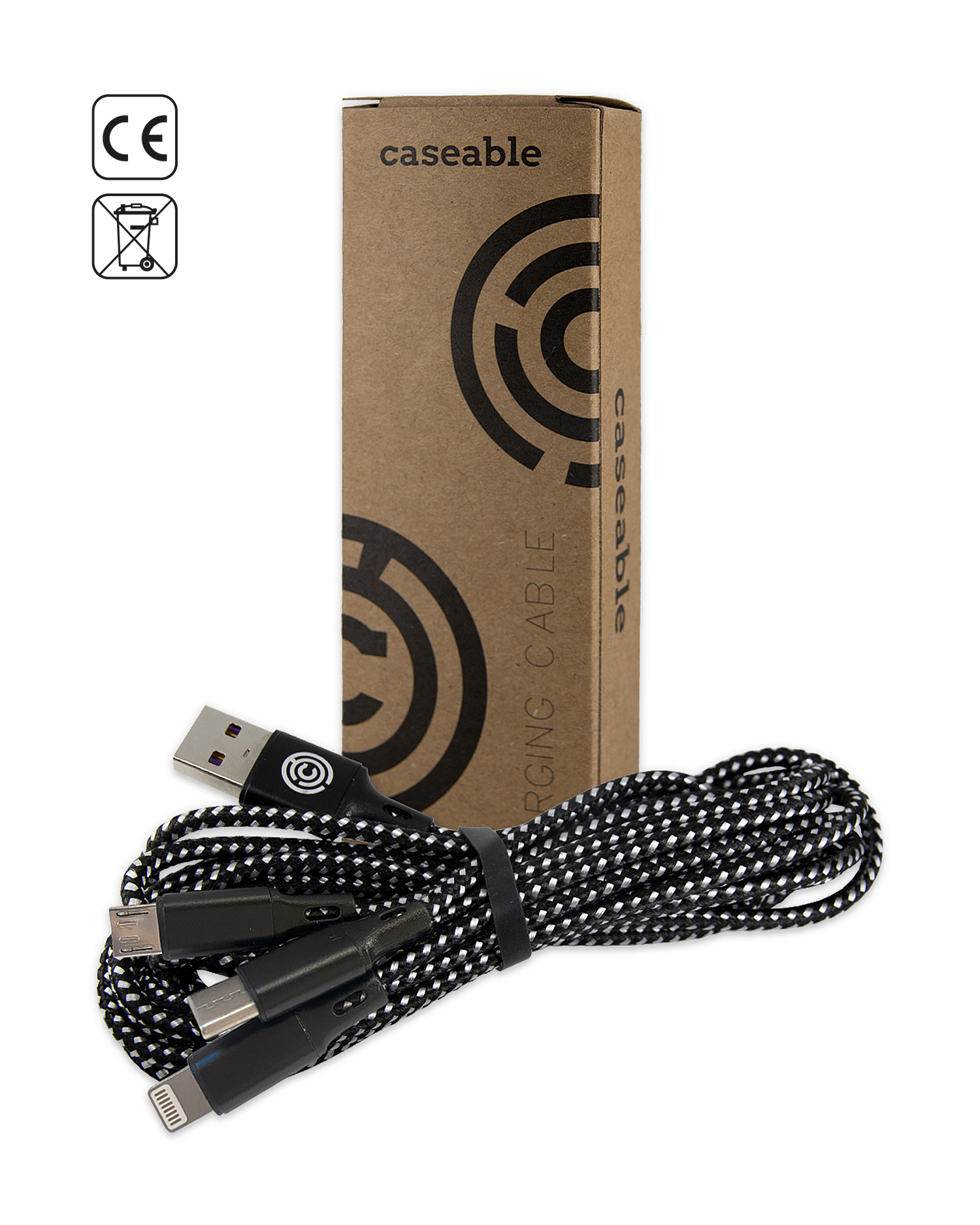 Long 3-in-1 Charging Cable with Packaging