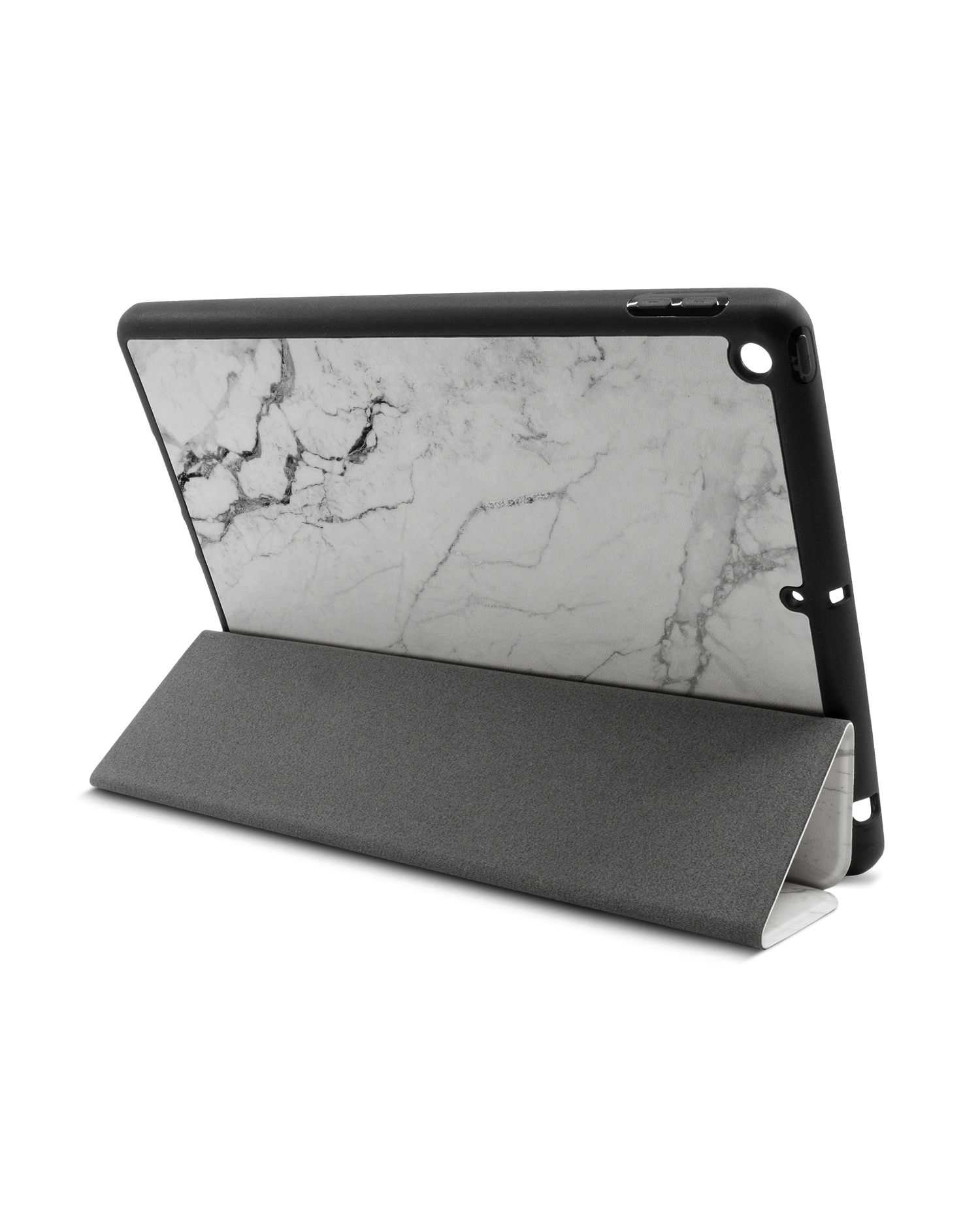 White Marble iPad Case with Pencil Holder Apple iPad 9 10.2