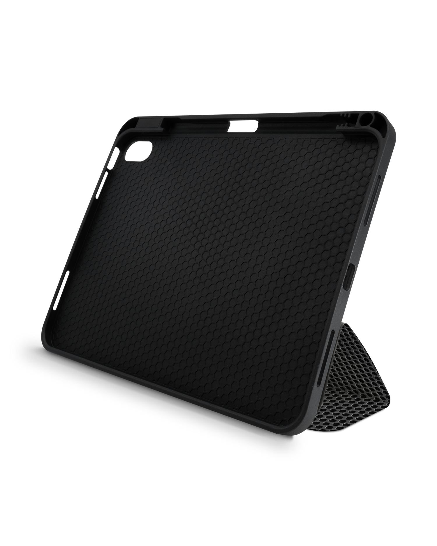 Carbon II iPad Case with Pencil Holder for Apple iPad (10th Generation): Set up in landscape format (front view)