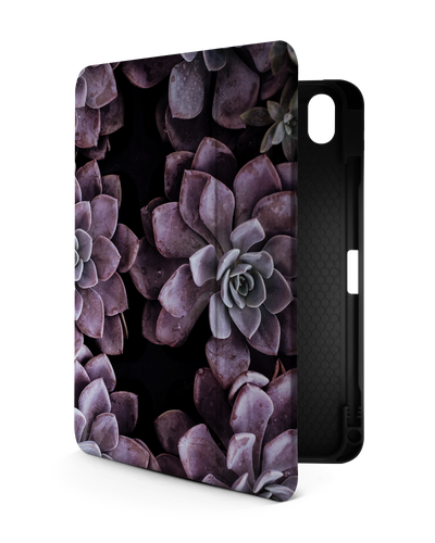 Purple Succulents iPad Case with Pencil Holder for Apple iPad (10th Generation)