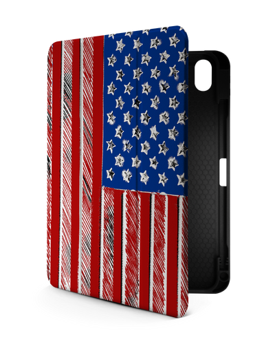 American Flag Color iPad Case with Pencil Holder for Apple iPad (10th Generation)