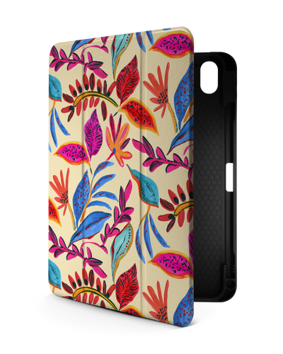 Painterly Spring Leaves iPad Case with Pencil Holder for Apple iPad (10th Generation)