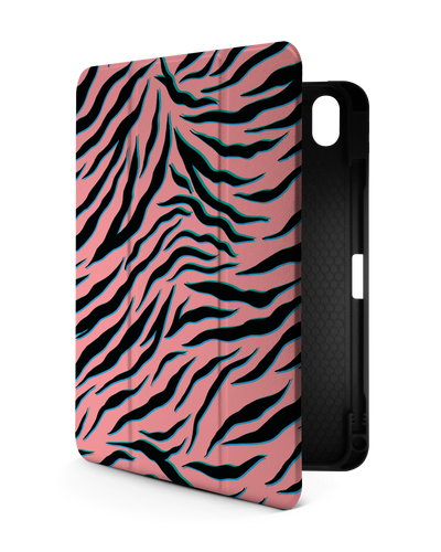 Pink Zebra iPad Case with Pencil Holder for Apple iPad (10th Generation)