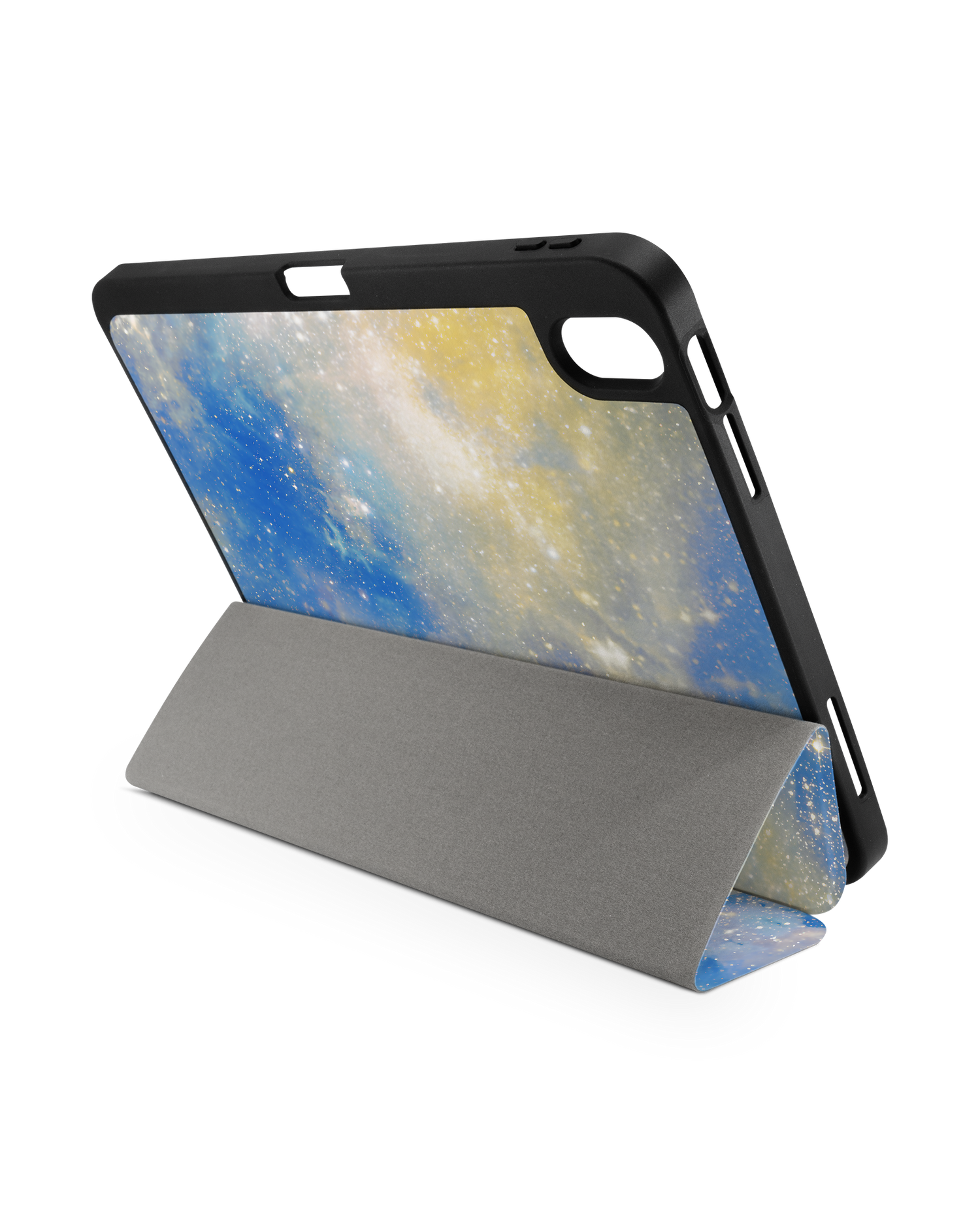 Spaced Out iPad Case with Pencil Holder for Apple iPad (10th Generation): Set up in landscape format (back view)