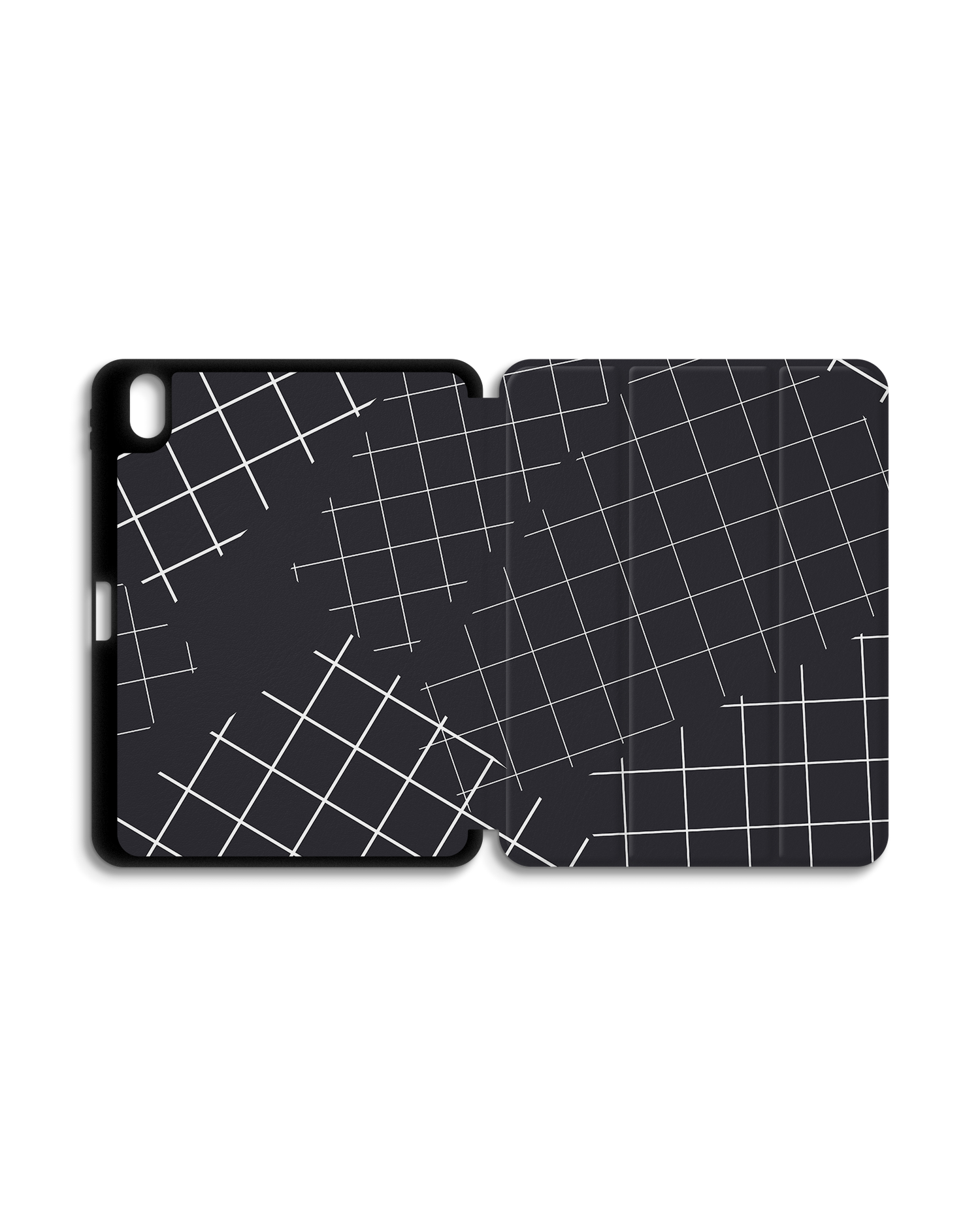 Grids iPad Case with Pencil Holder for Apple iPad (10th Generation): Opened exterior view