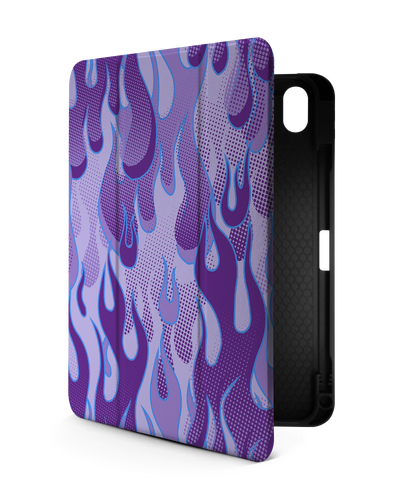 Purple Flames iPad Case with Pencil Holder for Apple iPad (10th Generation)
