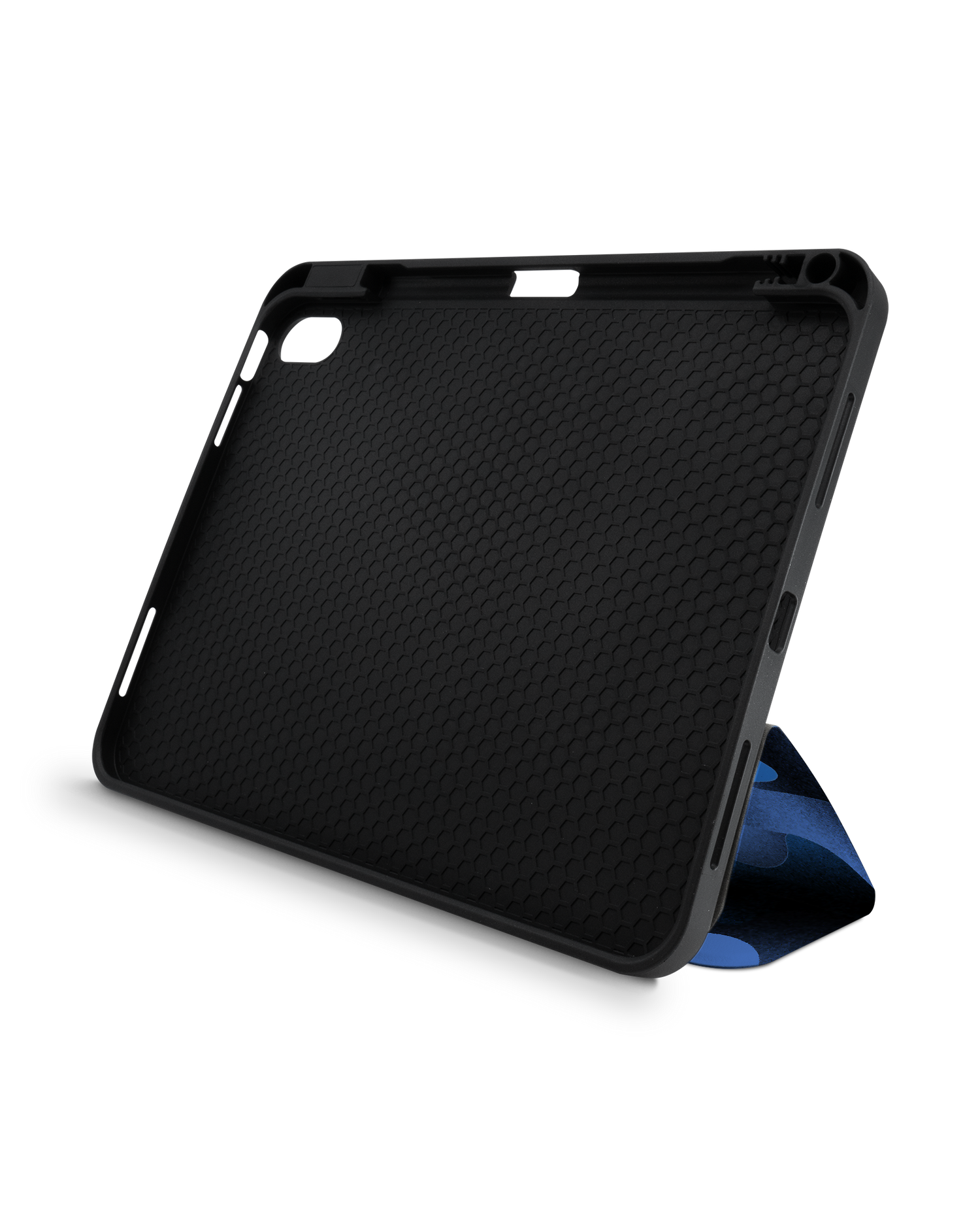 Night Moves iPad Case with Pencil Holder for Apple iPad (10th Generation): Set up in landscape format (front view)