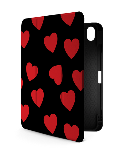 Repeating Hearts iPad Case with Pencil Holder for Apple iPad (10th Generation)