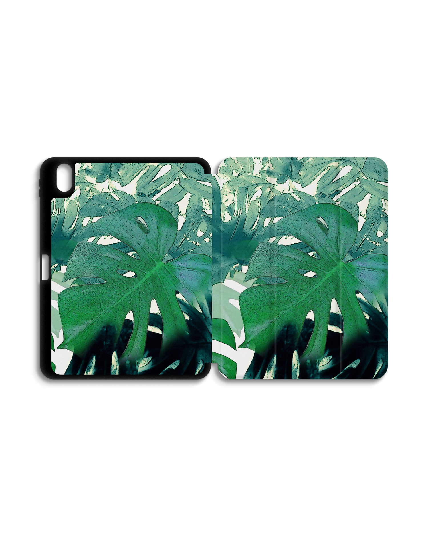 Saturated Plants iPad Case with Pencil Holder for Apple iPad (10th Generation): Opened exterior view