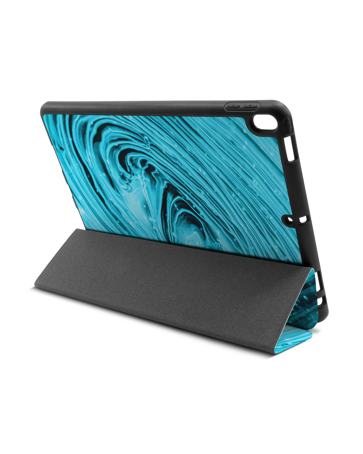Turquoise Ripples iPad Case with Pencil Holder Apple iPad Pro 10.5