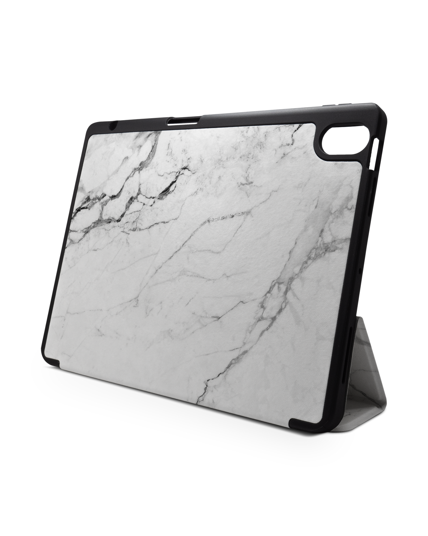 White Marble iPad Case with Pencil Holder for Apple iPad Air 5 10.9
