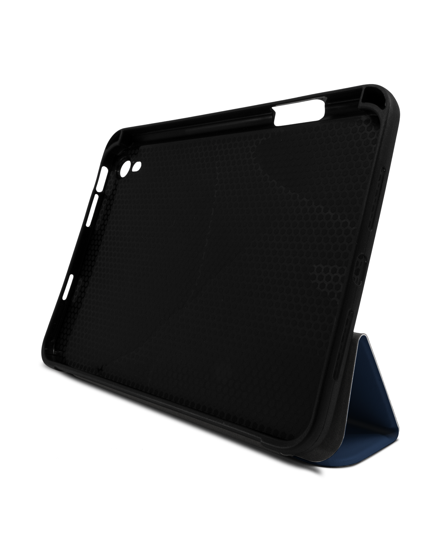 NAVY iPad Case with Pencil Holder Apple iPad mini 6 (2021): Set up in landscape format (front view)