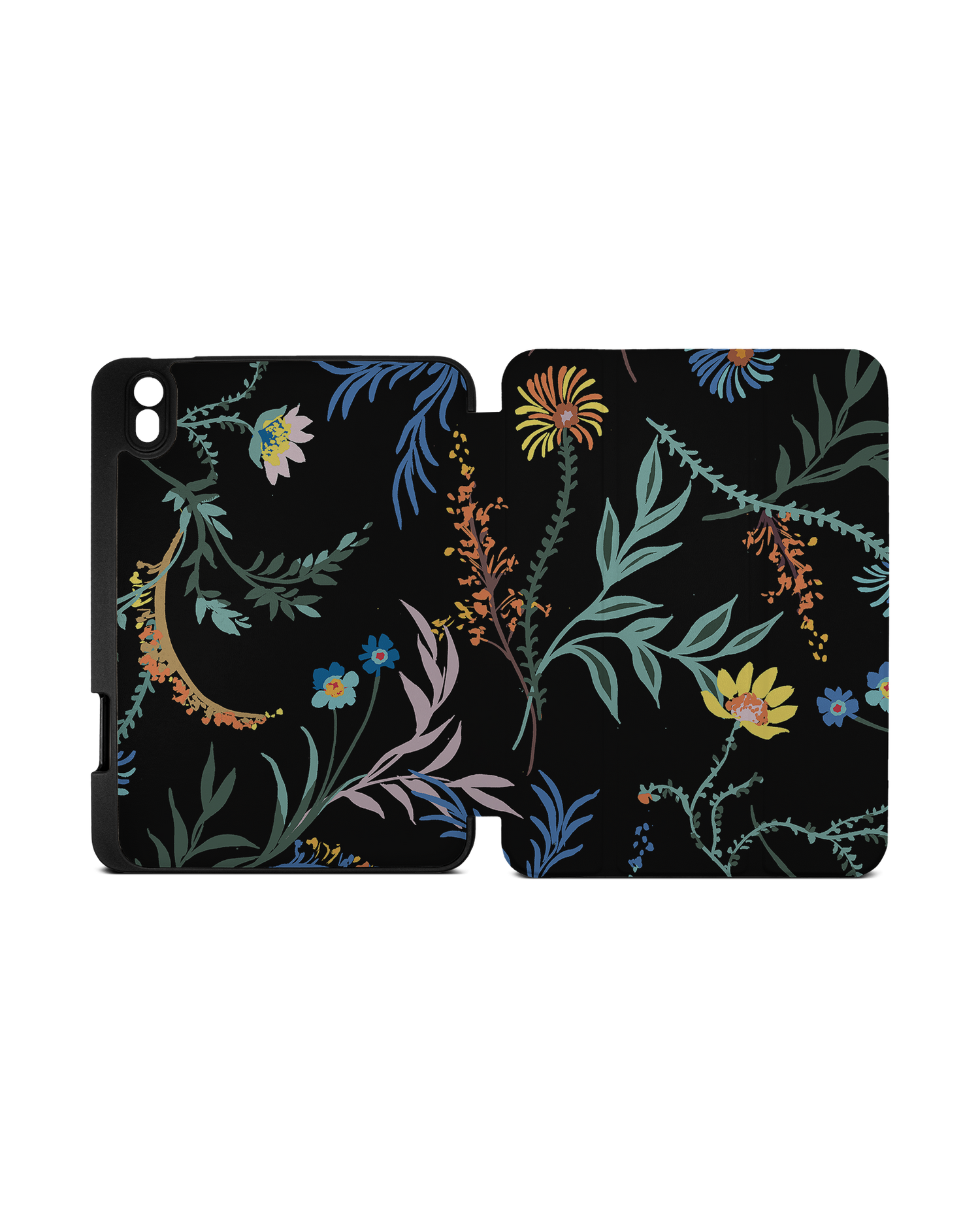 Woodland Spring Floral iPad Case with Pencil Holder Apple iPad mini 6 (2021): Opened exterior view