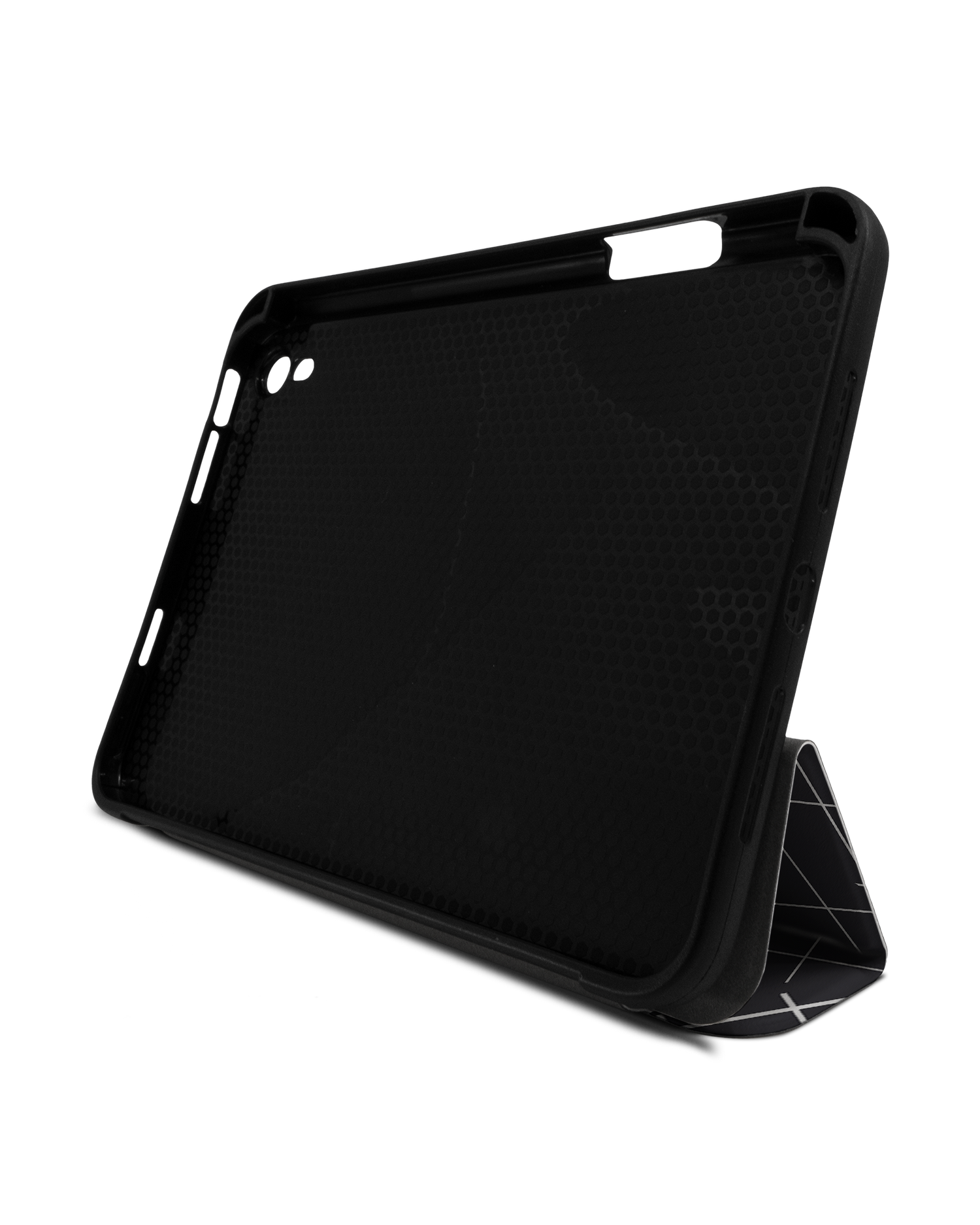 Grids iPad Case with Pencil Holder Apple iPad mini 6 (2021): Set up in landscape format (front view)