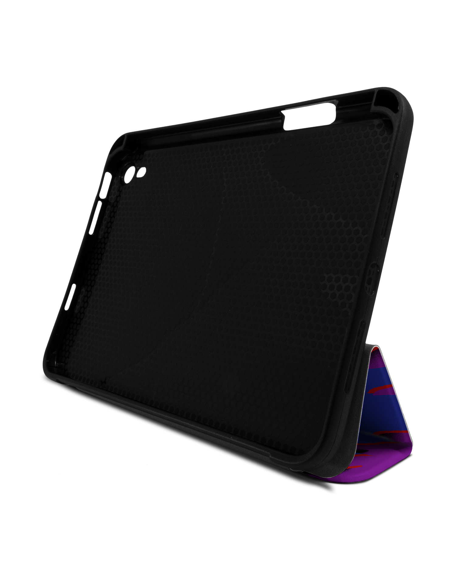 Electric Ocean 2 iPad Case with Pencil Holder Apple iPad mini 6 (2021): Set up in landscape format (front view)