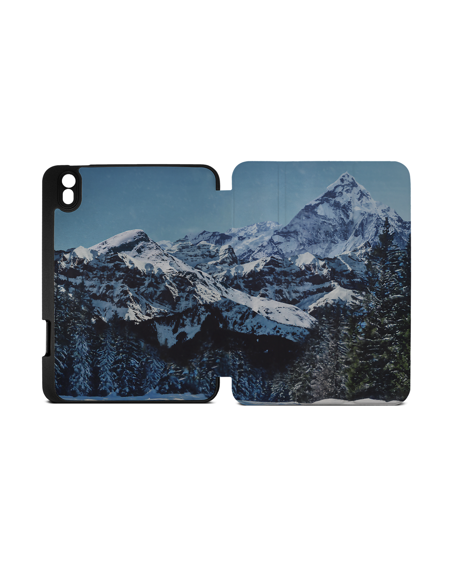 Winter Landscape iPad Case with Pencil Holder Apple iPad mini 6 (2021): Opened exterior view