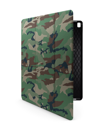Green and Brown Camo iPad Case with Pencil Holder for Apple iPad Pro 2 12.9" (2017)