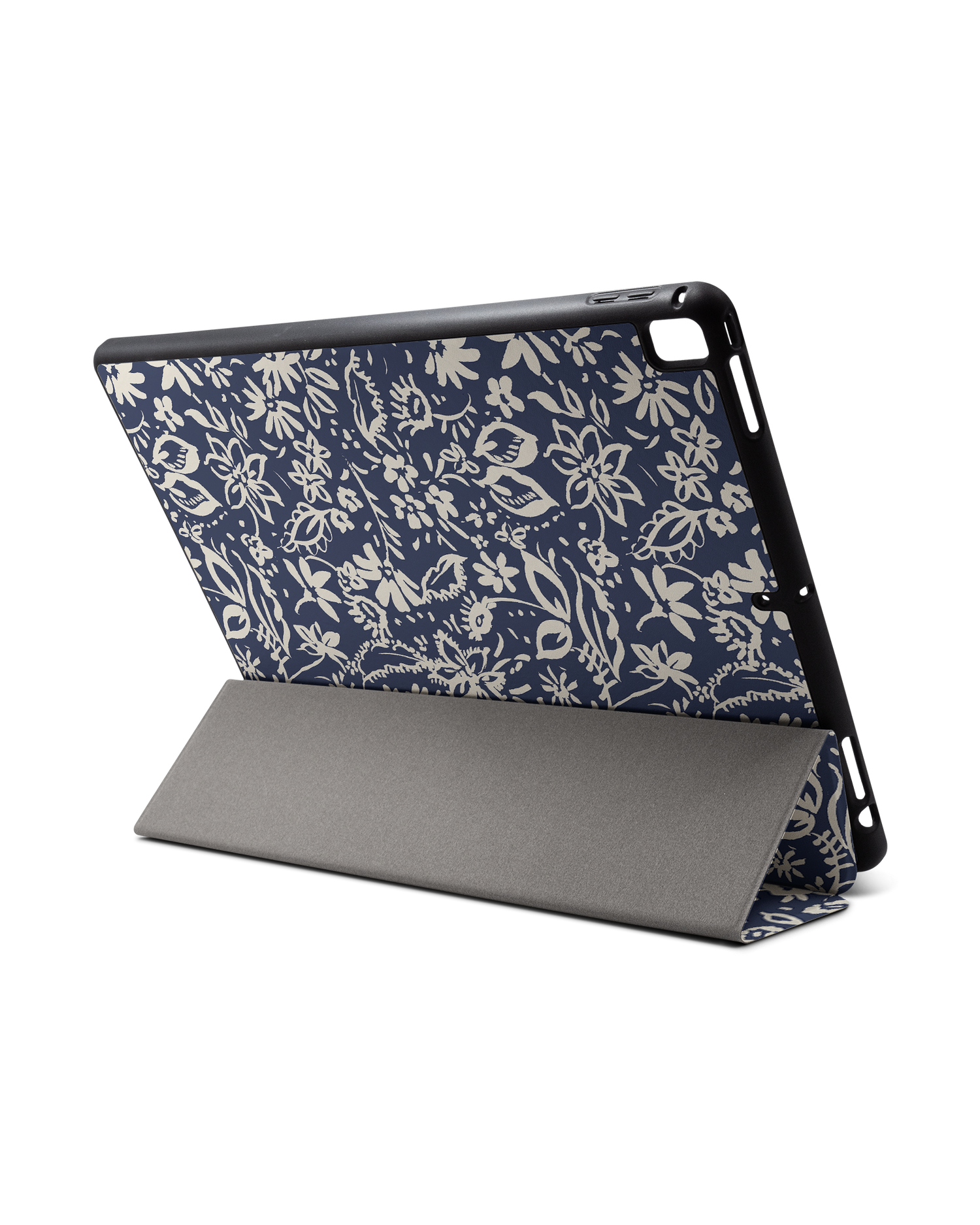 Ditsy Blue Paisley iPad Case with Pencil Holder for Apple iPad Pro 2 12.9
