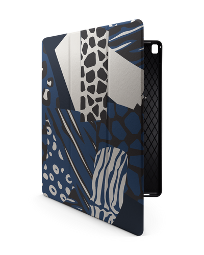 Animal Print Patchwork iPad Case with Pencil Holder for Apple iPad Pro 2 12.9" (2017)
