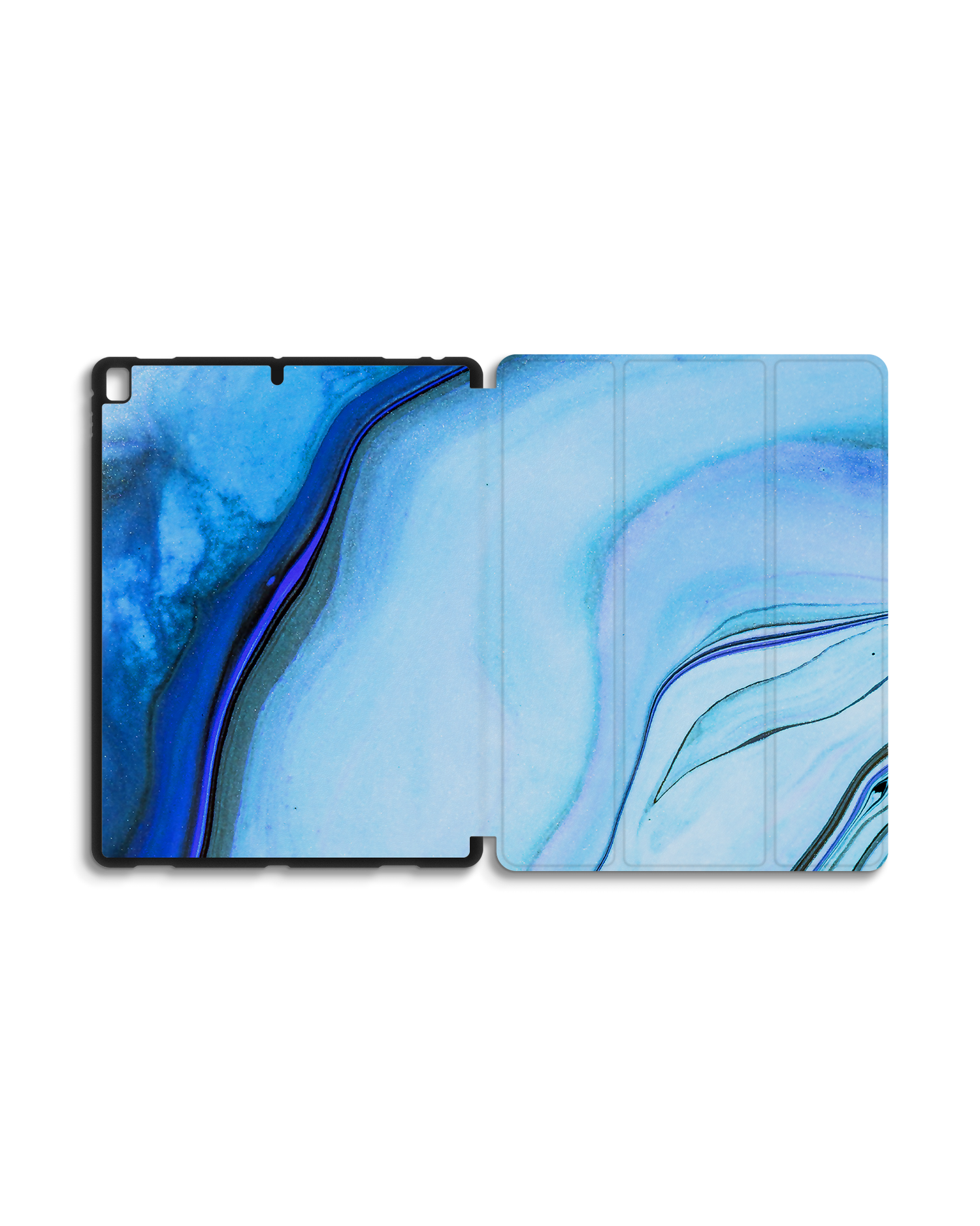 Cool Blues iPad Case with Pencil Holder for Apple iPad Pro 2 12.9