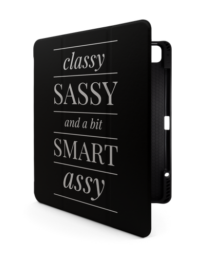 Classy Sassy iPad Case with Pencil Holder for Apple iPad Pro 6 12.9" (2022), Apple iPad Pro 5 12.9" (2021), Apple iPad Pro 4 12.9" (2020)