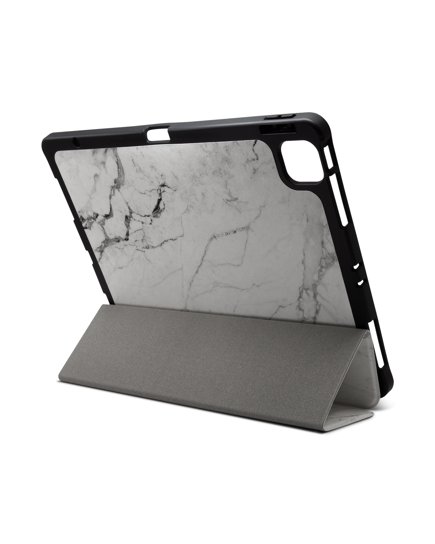 White Marble iPad Case with Pencil Holder for Apple iPad Pro 6 12.9