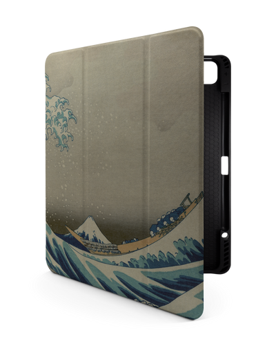 Great Wave Off Kanagawa By Hokusai iPad Case with Pencil Holder for Apple iPad Pro 6 12.9" (2022), Apple iPad Pro 5 12.9" (2021), Apple iPad Pro 4 12.9" (2020)
