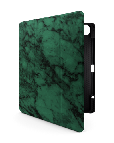 Green Marble iPad Case with Pencil Holder for Apple iPad Pro 6 12.9" (2022), Apple iPad Pro 5 12.9" (2021), Apple iPad Pro 4 12.9" (2020)