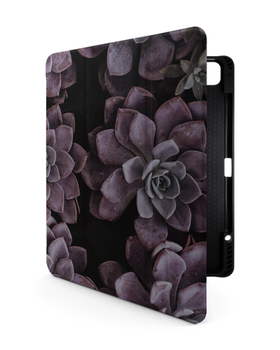 Purple Succulents iPad Case with Pencil Holder for Apple iPad Pro 6 12.9" (2022), Apple iPad Pro 5 12.9" (2021), Apple iPad Pro 4 12.9" (2020)