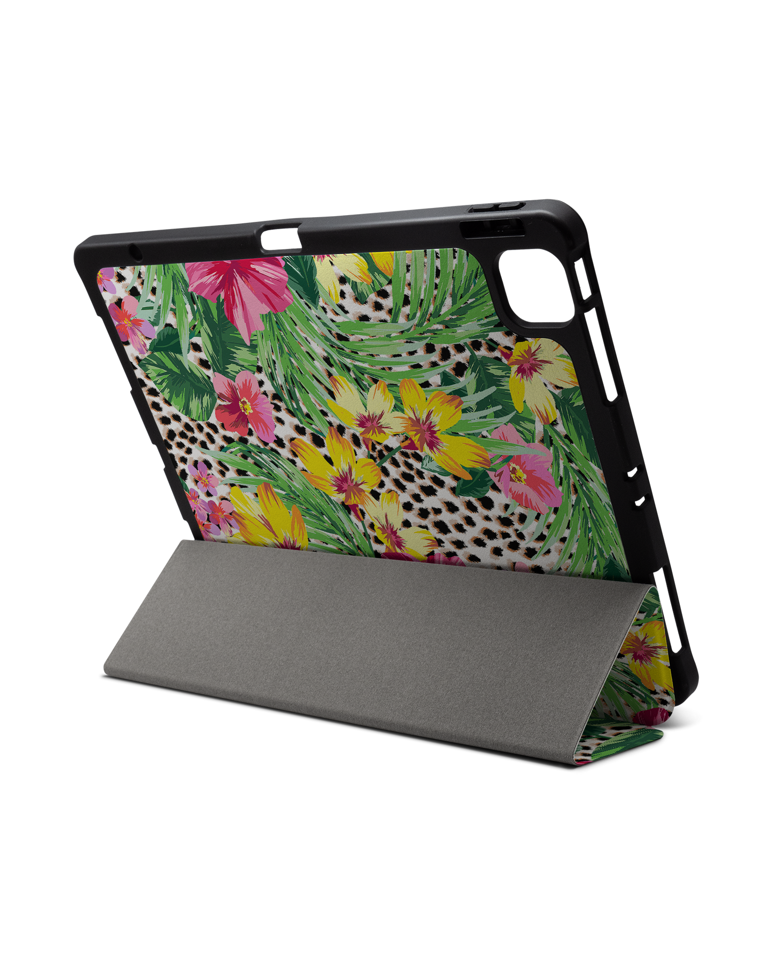 Tropical Cheetah iPad Case with Pencil Holder for Apple iPad Pro 6 12.9
