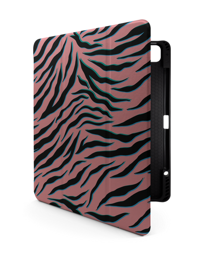 Pink Zebra iPad Case with Pencil Holder for Apple iPad Pro 6 12.9" (2022), Apple iPad Pro 5 12.9" (2021), Apple iPad Pro 4 12.9" (2020)