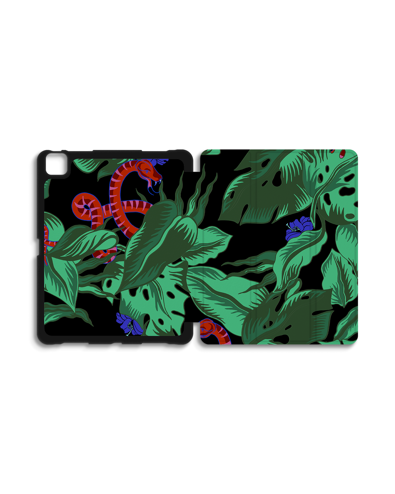Tropical Snakes iPad Case with Pencil Holder for Apple iPad Pro 6 12.9