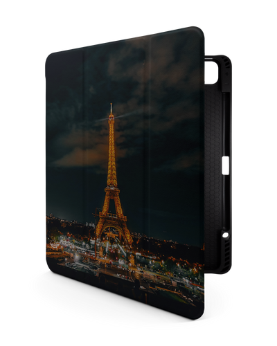 Eiffel Tower By Night iPad Case with Pencil Holder for Apple iPad Pro 6 12.9" (2022), Apple iPad Pro 5 12.9" (2021), Apple iPad Pro 4 12.9" (2020)