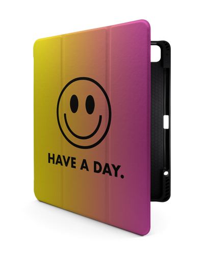 Have A Day iPad Case with Pencil Holder for Apple iPad Pro 6 12.9" (2022), Apple iPad Pro 5 12.9" (2021), Apple iPad Pro 4 12.9" (2020)
