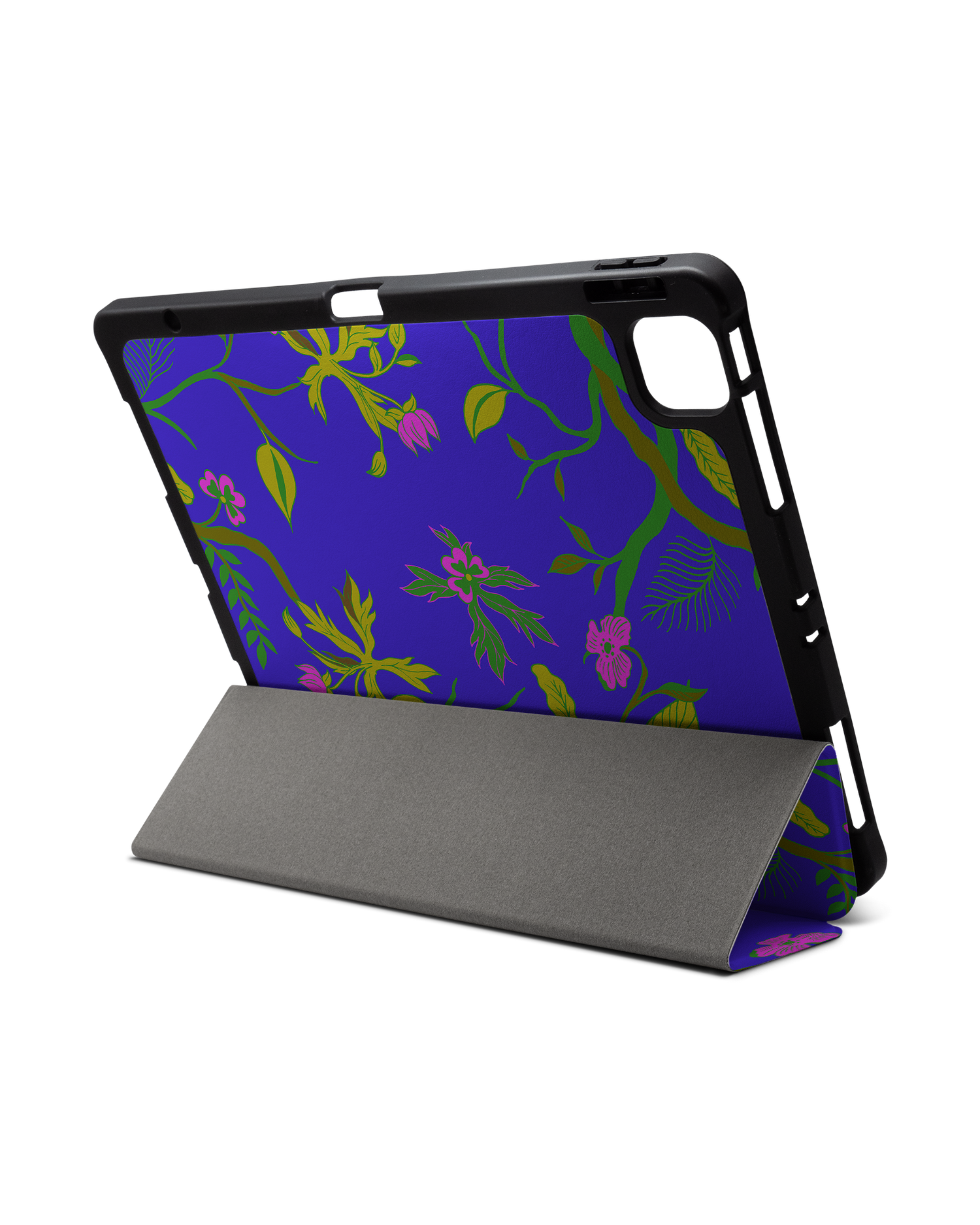 Ultra Violet Floral iPad Case with Pencil Holder for Apple iPad Pro 6 12.9