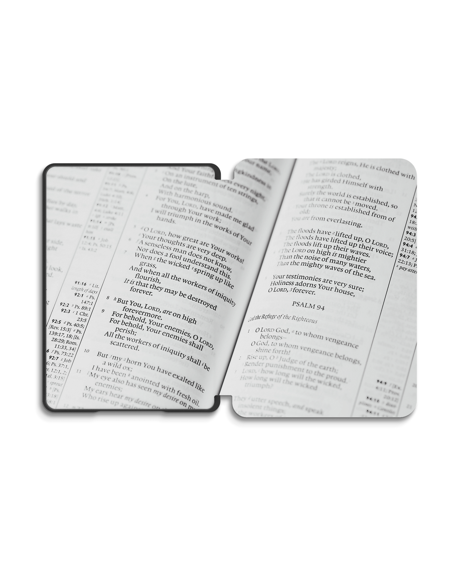 Bible Verse eReader Smart Case for Amazon New Kindle (2019): Opened exterior view