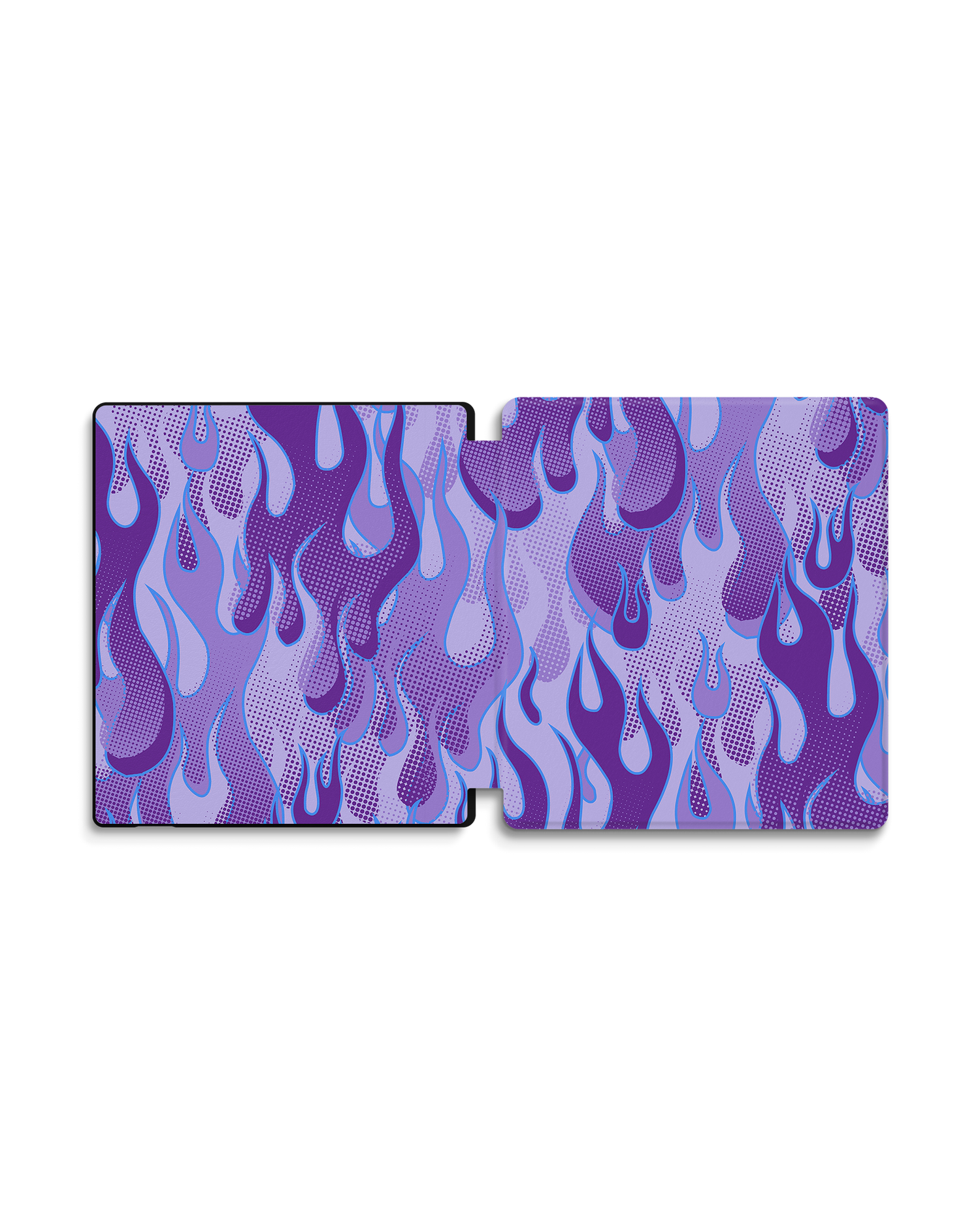 Purple Flames eReader Smart Case for Amazon Kindle Oasis: Opened exterior view