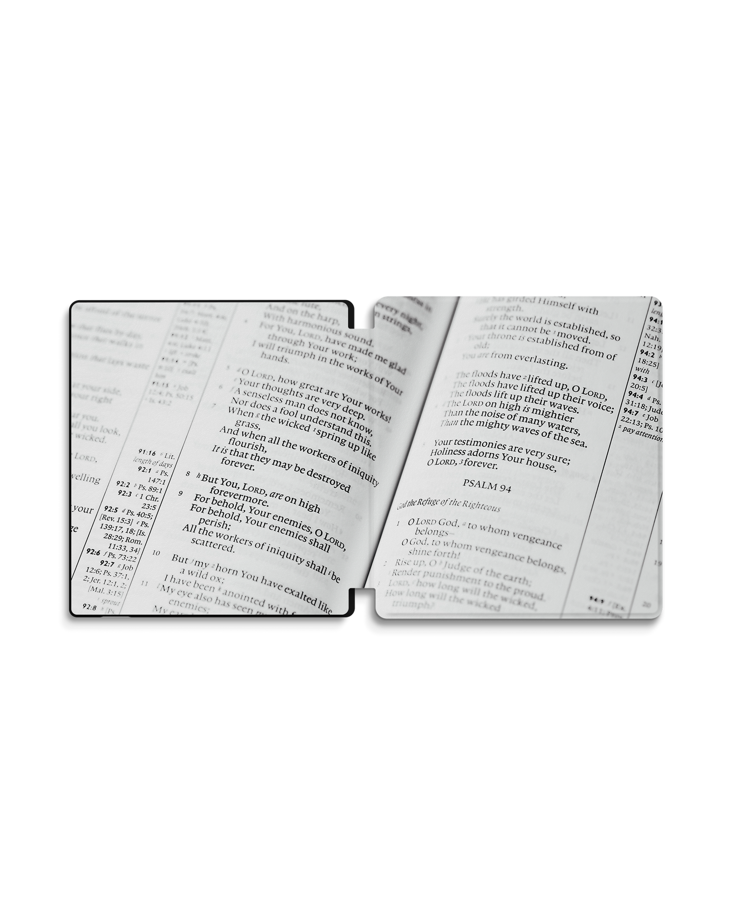 Bible Verse eReader Smart Case for Amazon Kindle Oasis: Opened exterior view