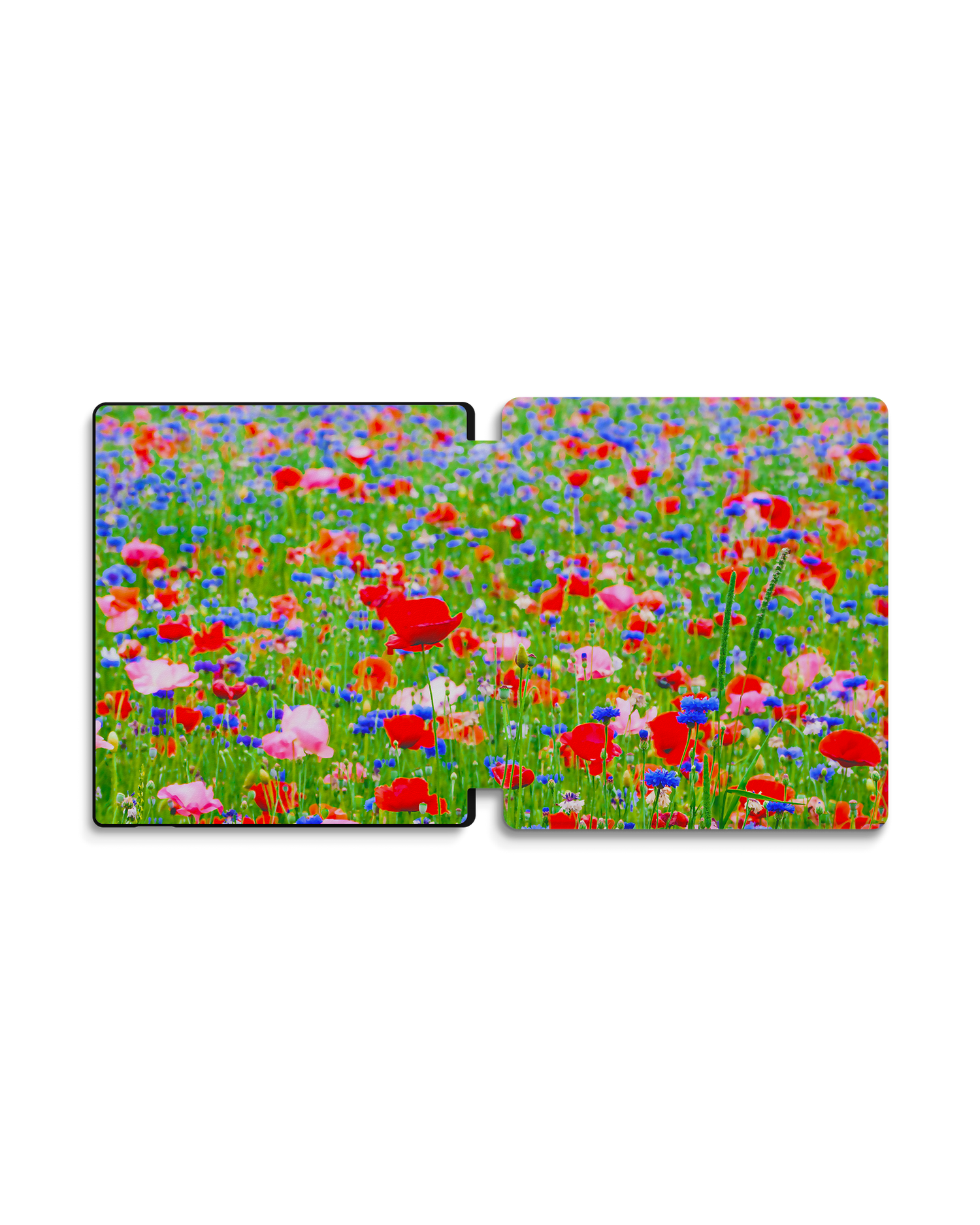 Flower Field eReader Smart Case for Amazon Kindle Oasis: Opened exterior view