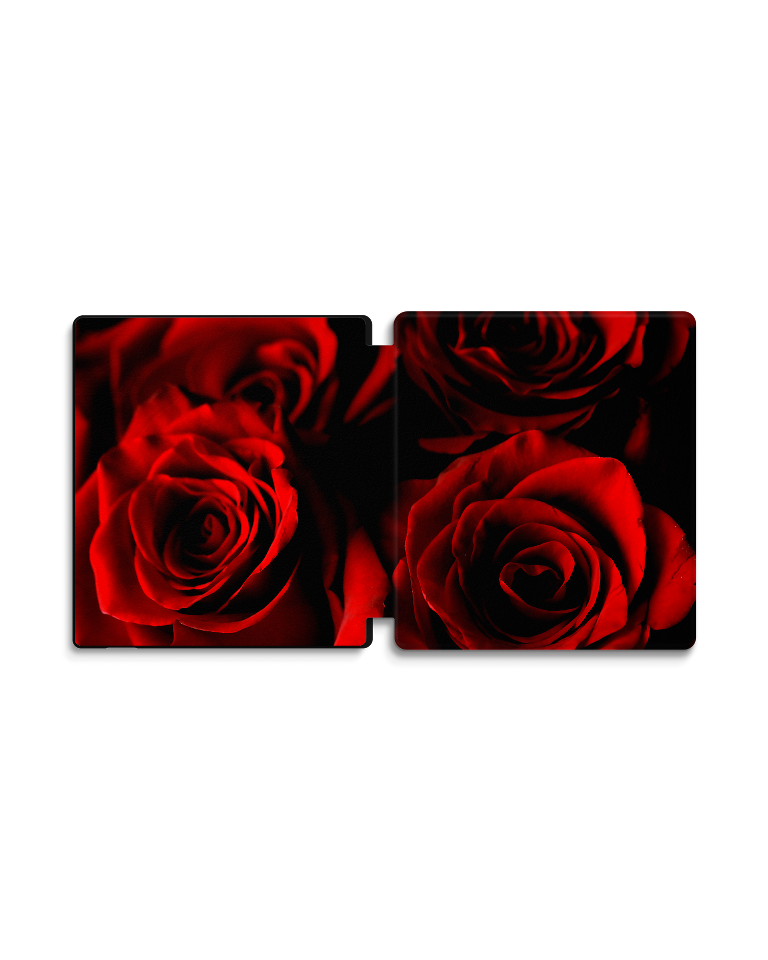 Red Roses eReader Smart Case for Amazon Kindle Oasis: Opened exterior view