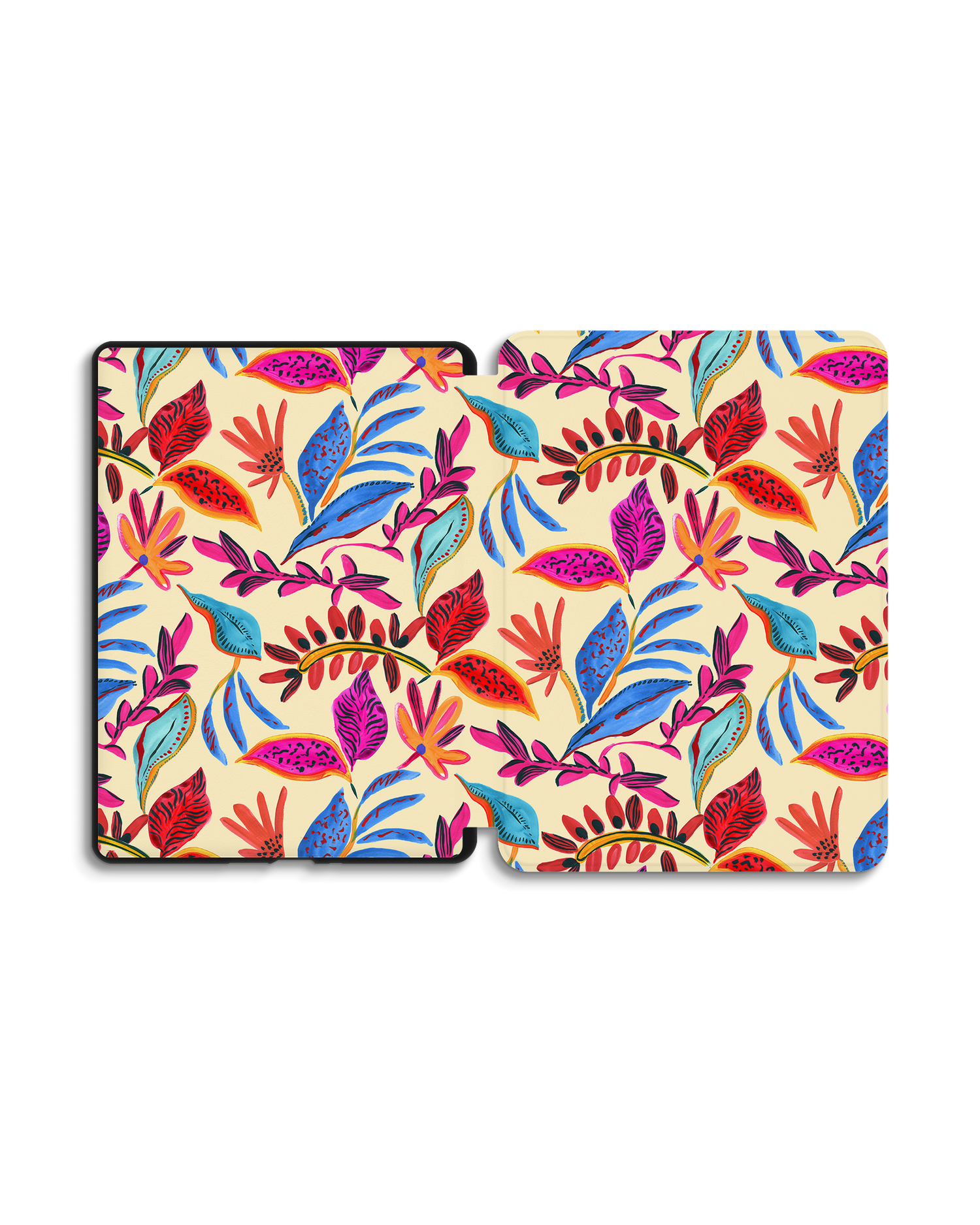 Painterly Spring Leaves eReader Smart Case for Amazon Kindle Paperwhite 5 (2021), Amazon Kindle Paperwhite 5 Signature Edition (2021): Opened exterior view