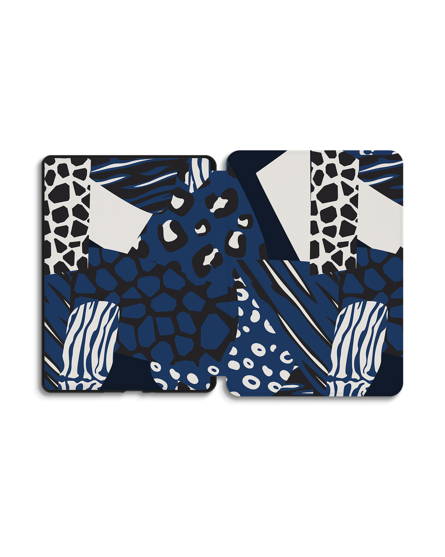 Animal Print Patchwork eReader Smart Case for Amazon Kindle Paperwhite 5 (2021), Amazon Kindle Paperwhite 5 Signature Edition (2021): Opened exterior view