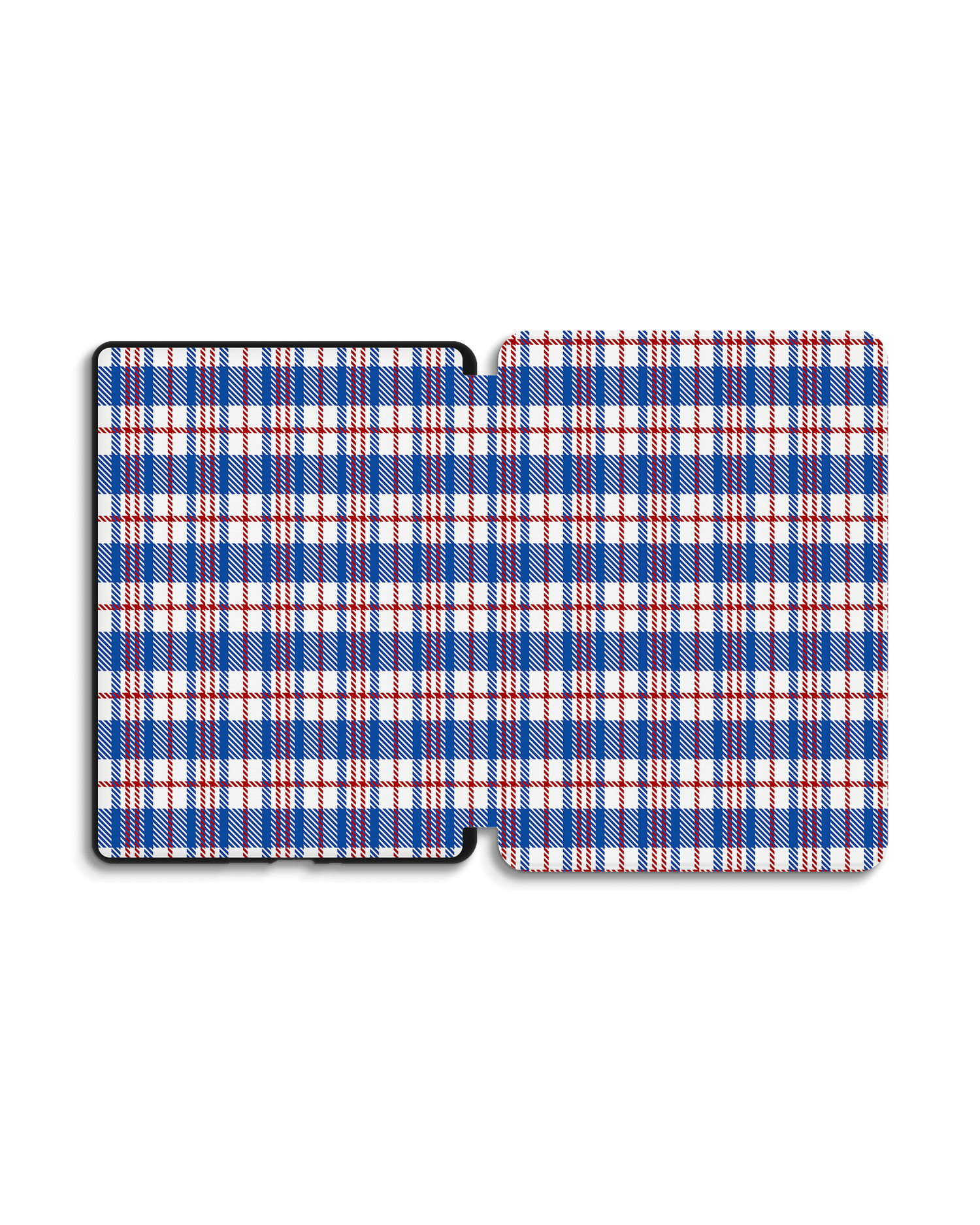 Plaid Market Bag eReader Smart Case for Amazon Kindle Paperwhite 5 (2021), Amazon Kindle Paperwhite 5 Signature Edition (2021): Opened exterior view
